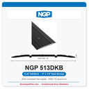 NGP 513DKB Flat Saddle Threshold 5" x 1/4" Dark Bronze | ADA, Fire Rated | National Guard