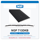 NGP 713DKB Flat Saddle Threshold 7" x 1/4" Dark Bronze | National Guard Products