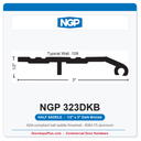 NGP 323DKB Half Saddle Threshold 3" x 1/2" Dark Bronze | National Guard