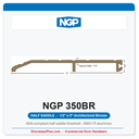 NGP 350BR Half Saddle Threshold 5" x 1/2" Architectural Bronze | National Guard