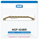 NGP 424BR Flat Saddle Threshold 4" x 1/2" Architectural Bronze | National Guard