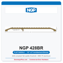 NGP 428BR Flat Saddle Threshold 8" x 1/2" Architectural Bronze | National Guard