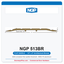 NGP 513BR Flat Saddle Threshold 5" x 1/4" Architectural Bronze | National Guard