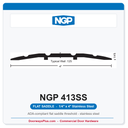 NGP 413SS Flat Saddle Threshold 4" x 1/4" Stainless Steel ADA Fire Rated | National Guard Products