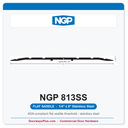NGP 813SS Flat Saddle Threshold 8" x 1/4" Stainless Steel | National Guard