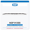 NGP 913SS Flat Saddle Threshold 9" x 1/4" Stainless Steel | National Guard