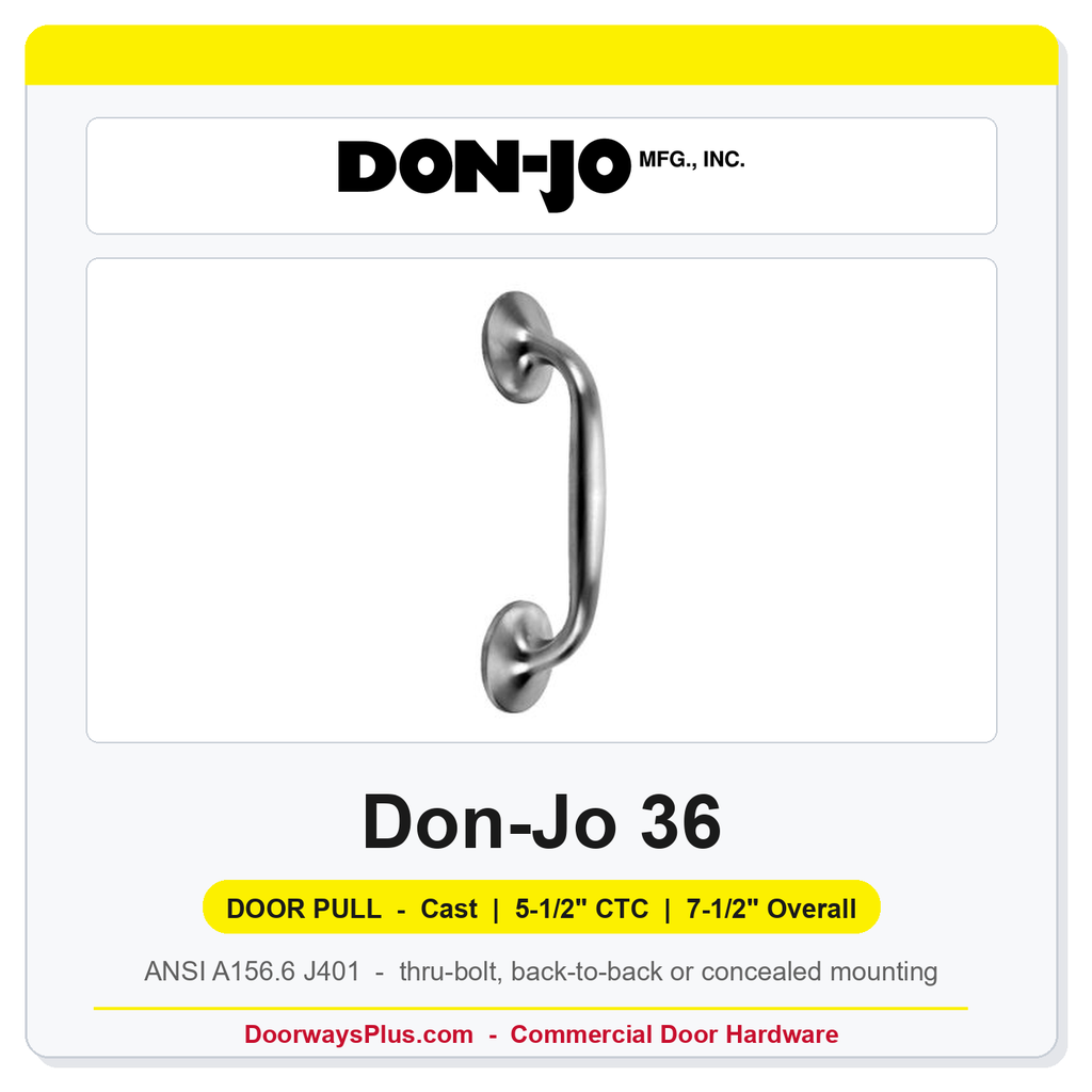 Don-Jo 36 Cast Door Pull | 5-1/2" CTC