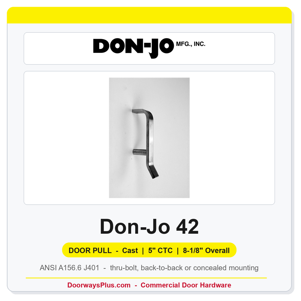Don-Jo 42 Cast Door Pull | 5" CTC