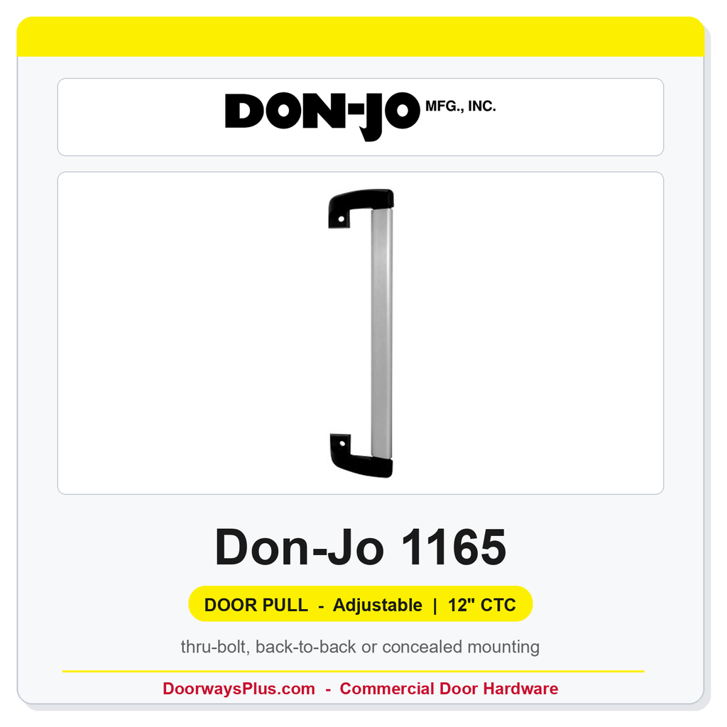Don-Jo 1165 Adjustable Door Pull | 12" CTC