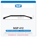 NGP 412 Smooth Surface Saddle Threshold 4" x 1/2" Mill Aluminum | National Guard Products