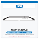 NGP 512DKB Smooth Surface Saddle Threshold 5" x 1/2" Dark Bronze | National Guard