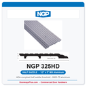 NGP 325HD Half Saddle Threshold 5" x 1/2" Aluminum | National Guard