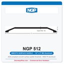 NGP 512 Smooth Surface Saddle Threshold 5" x 1/2" Aluminum | National Guard