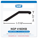 NGP 416DKB Carpet Divider Threshold 1-1/2" x 1/4" Dark Bronze | National Guard