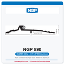 NGP 890 Bumper Seal Threshold 5" x 3/4" Aluminum | National Guard