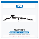 NGP 884 Bumper Seal Threshold 5" x 7/8" Dark Bronze | National Guard