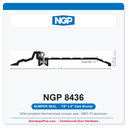 NGP 8436 Bumper Seal Threshold 6" x 7/8" Dark Bronze | National Guard