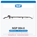 NGP 884-8 Bumper Seal Threshold 8" x 7/8" Dark Bronze | National Guard
