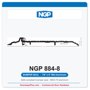NGP 884-8 Bumper Seal Threshold 8" x 7/8" Aluminum | National Guard