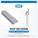 NGP H612DKB Extended Nylon Brush Sill Sweep - Dark Bronze | National Guard