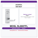 Accentra MOSL SL8807FL Entry Mortise Lockset – Grade 1 Security