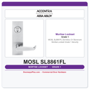 Accentra MOSL SL8861FL Dormitory Or Storeroom Mortise Lockset – Grade 1 Security