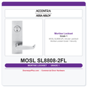 Accentra MOSL SL8808-2FL Intruder Latchbolt Mortise Lockset – Grade 1 Security