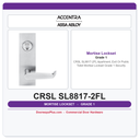 Accentra CRSL SL8817-2FL Apartment, Exit Or Public Toilet Mortise Lockset – Grade 1 Security