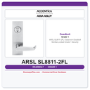 Accentra ARSL SL8811-2FL Classroom Deadbolt Mortise Lockset – Grade 1 Security