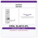 Accentra CRSL SL8812-2FL Classroom Security Mortise Lockset – Grade 1 Security