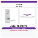 Accentra JNSL SL8802FL Privacy, Bedroom Or Bath Lock Mortise Latchset – Grade 1 Durability