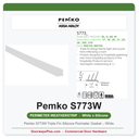 Pemko S773W Triple Fin Silicone Perimeter Gasket – White | Fire & Smoke Rated