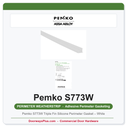 Pemko S773W Triple Fin Silicone Perimeter Gasket – White | Fire & Smoke Rated