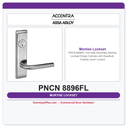 Accentra PNCN 8896FL Fail Safe Electrified Mortise Lockset – Single Cylinder with Deadbolt, Outside Lever Locked