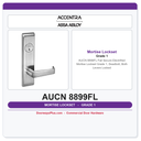 Accentra AUCN 8899FL Fail Secure Electrified Mortise Lockset – Grade 1, Deadbolt, Both Levers Locked