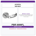 Accentra PBR 8899FL Fail Secure Electrified Mortise Lockset – Single Cylinder Deadbolt, Both Levers Locked