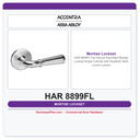 Accentra HAR 8899FL Fail Secure Electrified Mortise Lockset – Single Cylinder with Deadbolt, Both Levers Locked