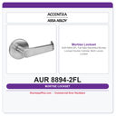 Accentra AUR 8894-2FL Fail Safe Electrified Mortise Lockset – Double Cylinder, Both Levers Locked