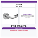 Accentra PBR 8895-2FL Fail Secure Electrified Mortise Lockset – Double Cylinder, Both Levers Locked