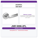Accentra JNR 8896-2FL Fail Safe Electrified Mortise Lockset – Double Cylinder Deadbolt, Outside Lever Locked