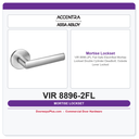 Accentra VIR 8896-2FL Fail Safe Electrified Mortise Lockset – Double Cylinder Deadbolt, Outside Lever Locked