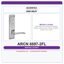 Accentra ARCN 8897-2FL Fail Secure Electrified Mortise Lockset – Double Cylinder, Deadbolt, Outside Lever Locked