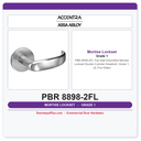 Accentra PBR 8898-2FL Fail Safe Electrified Mortise Lockset – Double Cylinder Deadbolt, Grade 1, UL Fire Rated