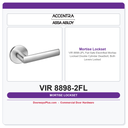 Accentra VIR 8898-2FL Fail Safe Electrified Mortise Lockset – Double Cylinder Deadbolt, Both Levers Locked