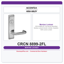 Accentra CRCN 8899-2FL Fail Secure Electrified Mortise Lockset – Double Cylinder, Deadbolt, Both Levers Locked