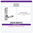Accentra JNCN 8881FL Fail Secure Electrified Mortise Lockset – No Cylinder Override, Outside Lever Locked