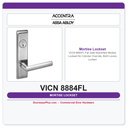 Accentra VICN 8884FL Fail Safe Electrified Mortise Lockset – No Cylinder Override, Both Levers Locked