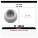 Rockwood 431-RKW Concave Wall Stop – Grey DuraFlex, 1-9/16" Dia