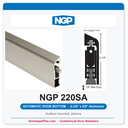 NGP 220SA Surface Mounted Automatic Door Bottom 2-3/8" x 5/8" Black Silicone | Aluminum | National Guard
