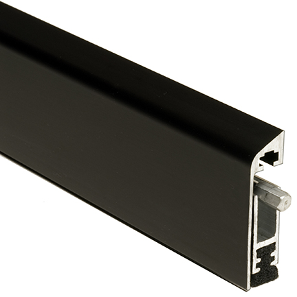 NGP 220SDKB Surface Mounted Automatic Door Bottom 2-3/8" x 5/8" Black Silicone | Dark Bronze | National Guard